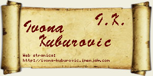 Ivona Kuburović vizit kartica